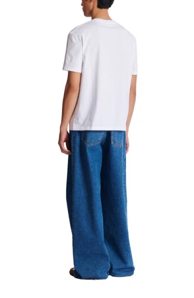 Balmain Printed Cotton T-shirt In White
