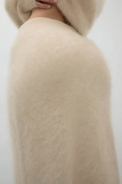 Naked Cashmere Francesca Brushed Cashmere Midi Skirt In Neutral