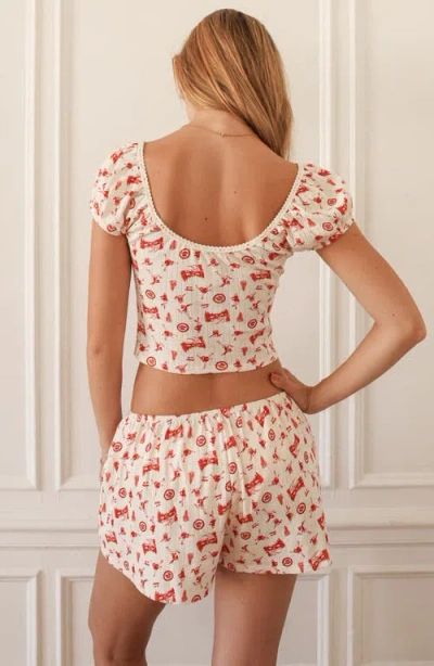 Dippin Daisys Cozy Cabin Shorts In Multi