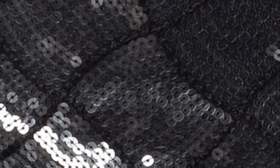 Edikted Stajie Diamond Pattern Sequin Miniskirt In Black