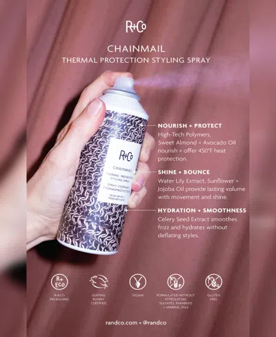 R + Co Chainmail Thermal Protection Styling Spray In Transparent