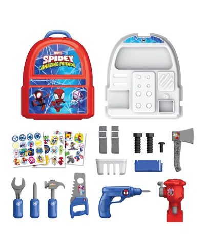World Tech Toys Spidey And His Amazing Friends Handyman Backpack Tool Set, 18-piece In Transparent