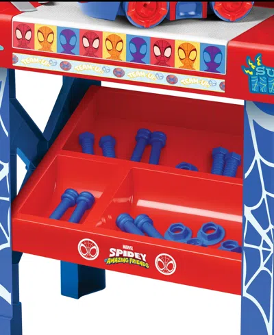 World Tech Toys Spidey And His Amazing Friends Tool Bench Playset With Take Apart Car In Transparent