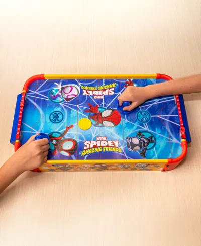 World Tech Toys Marvel Spider-man Electric Tabletop Air Hockey Wood In Transparent