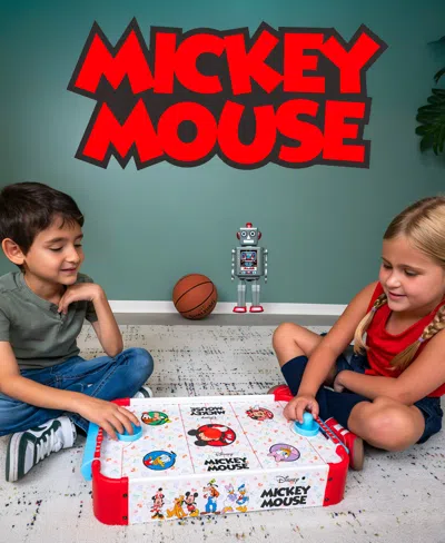 World Tech Toys Mickey Mouse Electronic Tabletop Air Hockey Wood In Multi