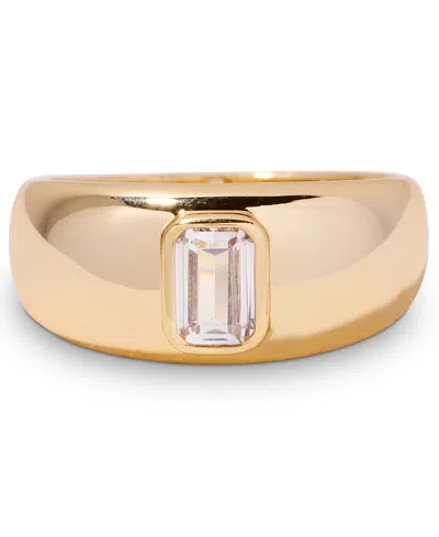 Brook & York Brook And York Carter Baguette Cut Cubic Zirconia Dome Ring In Gold