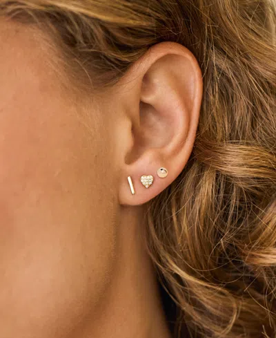 Brook & York Zola Flat Back Earring Set In Gold