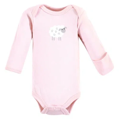 Luvable Friends Preemie Long Sleeve Bodysuits 3pk Foxy In Pink