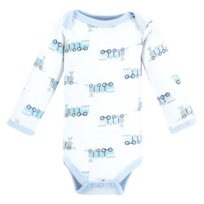 Luvable Friends Preemie Long Sleeve Bodysuits 3pk Baseball In Blue