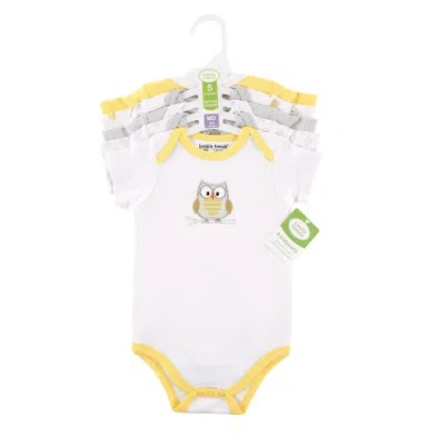 Luvable Friends Five-piece Infant Bodysuit Set In Multi