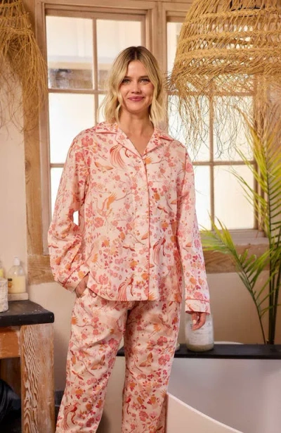 The Cat's Pajamas Voile Pajama Set Floral In Multi