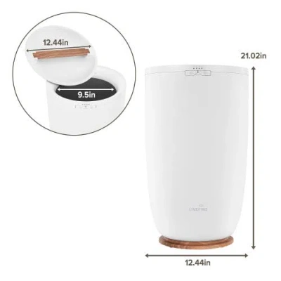 Live Fine Bucket Towel Warmer, White In White