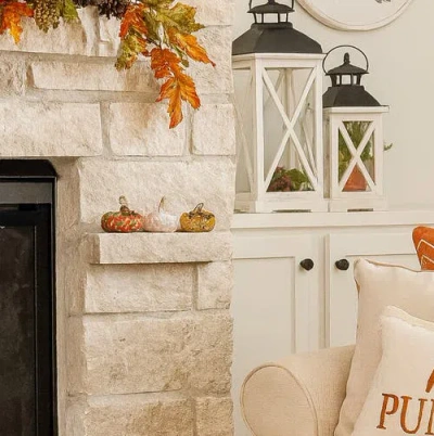 Transpac Fall Harvest Orange Pumpkin Glass Tabletop Figurine Set Of 3 In Multi