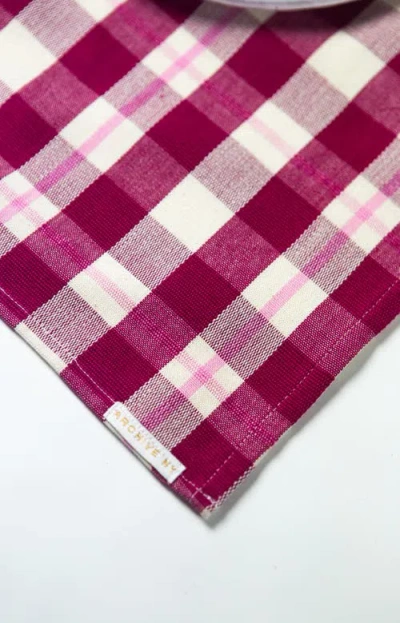 Archive New York Abigail Cranberry Handwoven Cotton Placemats, Set Of 4 In Red