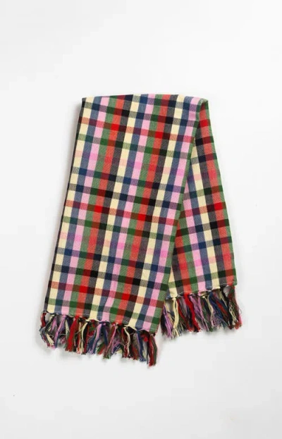 Archive New York Marta Handwoven Cotton Plaid Kitchen Towel In Multi