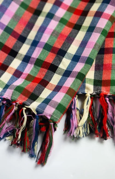 Archive New York Marta Handwoven Cotton Plaid Kitchen Towel In Multi