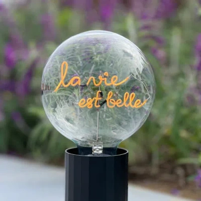 Mitb La Vie Est Belle Portable Table Lamp In Blue