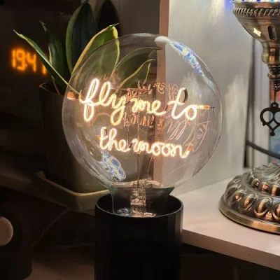 Mitb Fly Me To The Moon Portable Table Lamp In Green