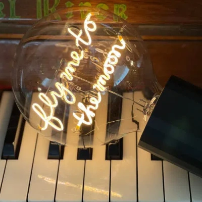 Mitb Fly Me To The Moon Portable Table Lamp In Green