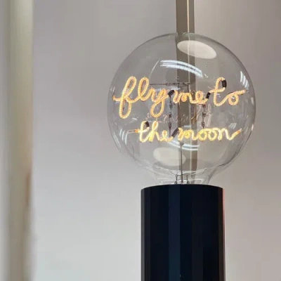 Mitb Fly Me To The Moon Portable Table Lamp In Green