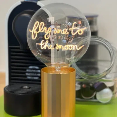 Mitb Fly Me To The Moon Portable Table Lamp In Gold