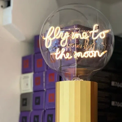 Mitb Fly Me To The Moon Portable Table Lamp In Gold