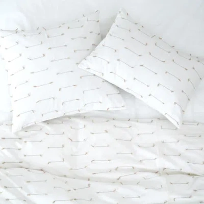 Carol & Frank Mel Dune Cotton Euro Sham 26" X 26" In White