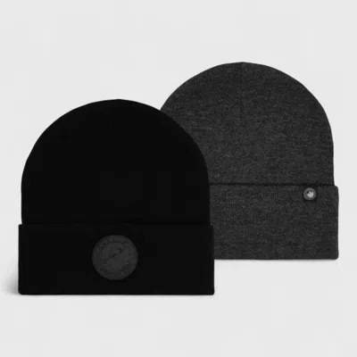 Canada Weather Gear 2-pack Ribbed Knit Beanies In Black