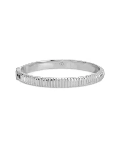Ettika Ribbed Stacking Bangle Bracelet In Brown