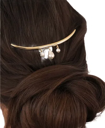 Ettika Mermaid Cultivated Pearl Barrette In Burgundy