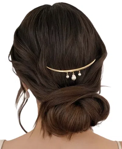 Ettika Mermaid Cultivated Pearl Barrette In Burgundy