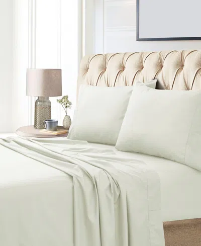 Tribeca Living Egyptian Cotton Sateen 800 Thread Count Extra Deep Pocket Queen Sheet Set In White