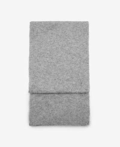 Mango Women's Plain Knitted Scarf In Gray