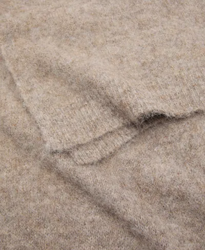 Mango Women's Plain Knitted Scarf In Brown