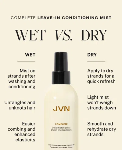 Jvn Hair Complete Leave-in Conditioning Mist, 5 Oz. In Transparent