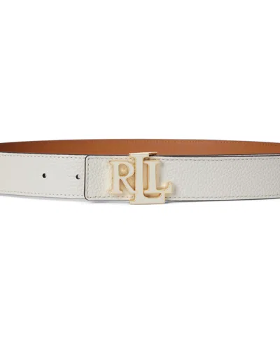 Ralph Lauren Women's Reversible Pebbled Leather Belt In Brown