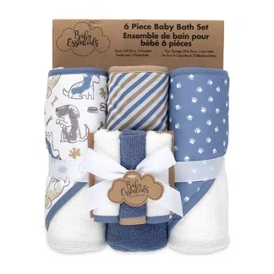 Baby Essentials 6-pc. Hooded Towel In Blue