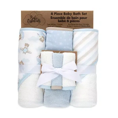 Baby Essentials 6-pc. Hooded Towel In Blue