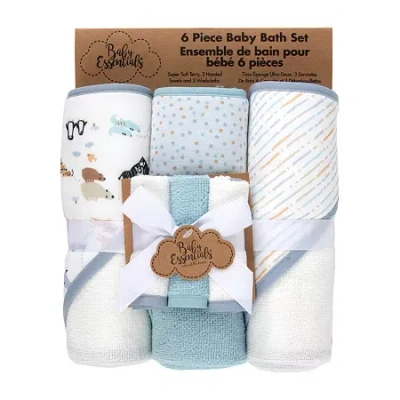 Baby Essentials 6-pc. Hooded Towel In Blue