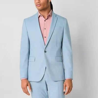 J. Ferrar Mens Regular Fit Big And Tall Suit Jacket In Blue