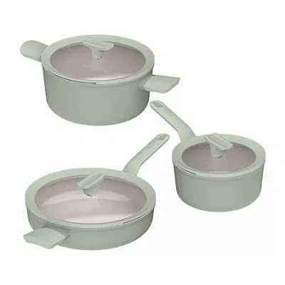 Berghoff Balance Ceramic Non-stick 6-pc. Cookware Set In Green