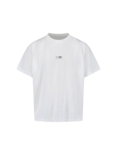 Mm6 Maison Margiela Mm6 By Maison Margiela Minimalist Logo Short Sleeve T-shirt In White