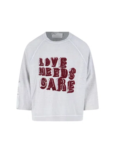 Paly 'love Needs Care' Sweater In Gray