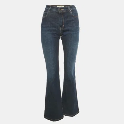 Pre-owned Weekend Max Mara Blue Faded Denim Boot-cut Jeans M/waist 31"