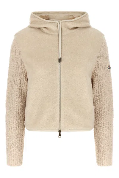 Moncler Cardigan Tricot In Neutral