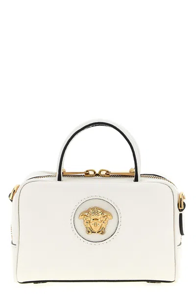 Versace Medusa Crossbody Bag Detachable Strap Top Handle In White
