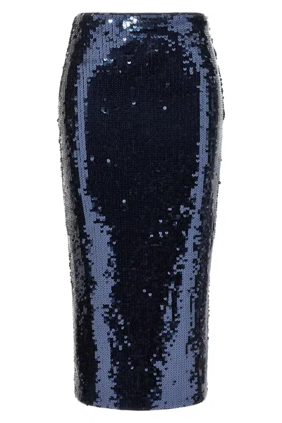 Rotate Birger Christensen Sequin Pencil Skirt In Blue
