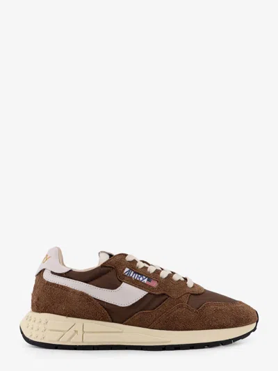 Autry Brown Leather Sneakers With Timeless Design In Brown