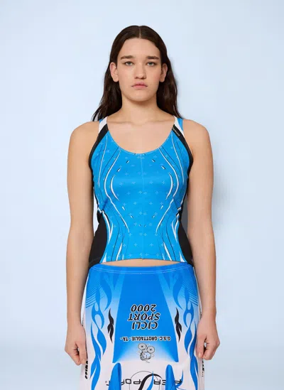 Gina Corrieri Racer Vest In Blue