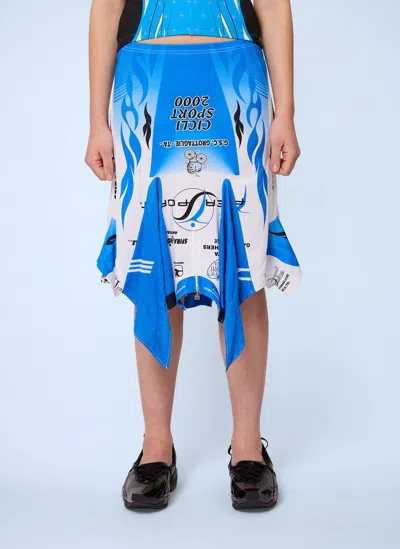 Gina Corrieri Racer Skirt In Blue